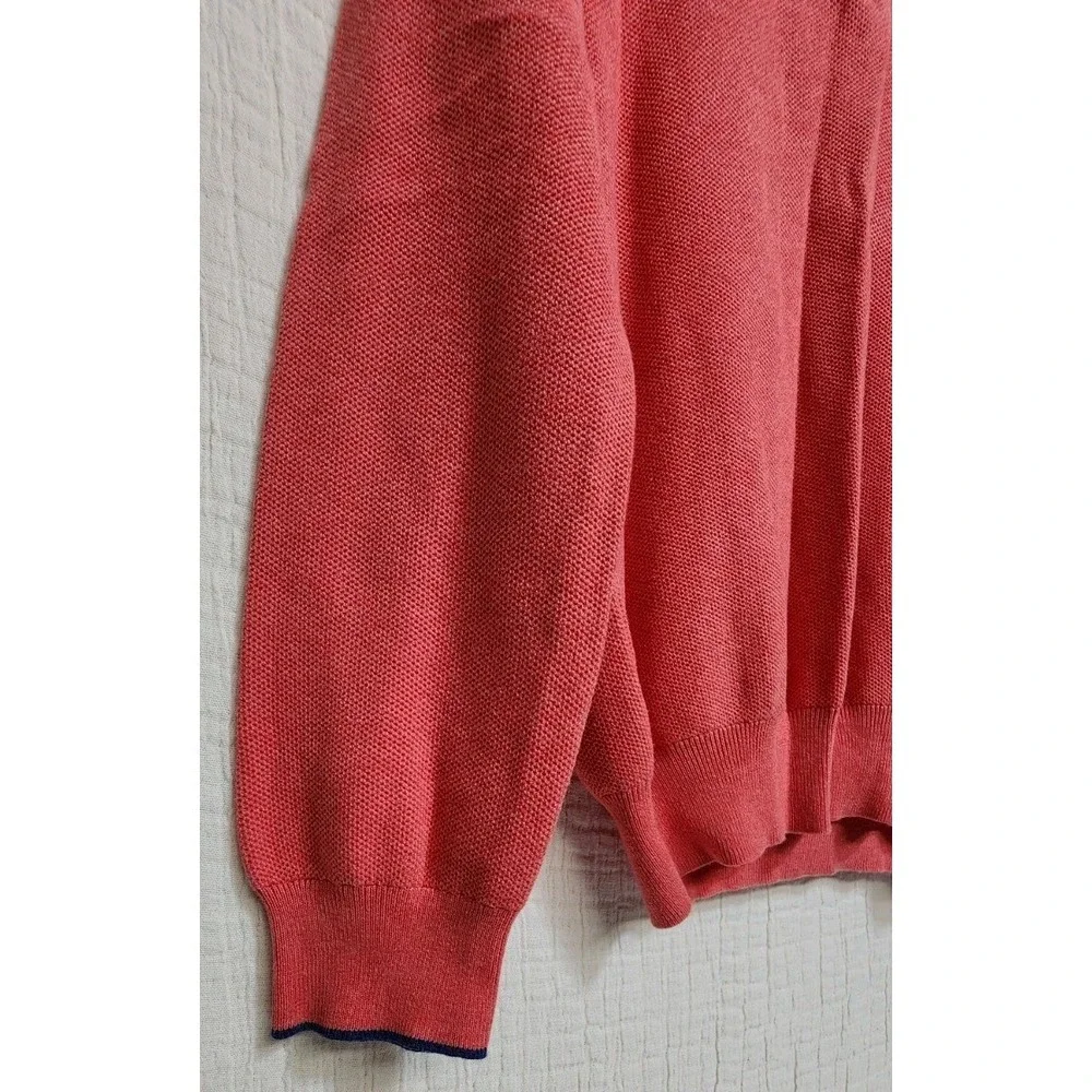 Polo Ralph Lauren Men's Sweatshirt 1/4 Zip Sz XL Rosette Coral Pink‎ Pullover